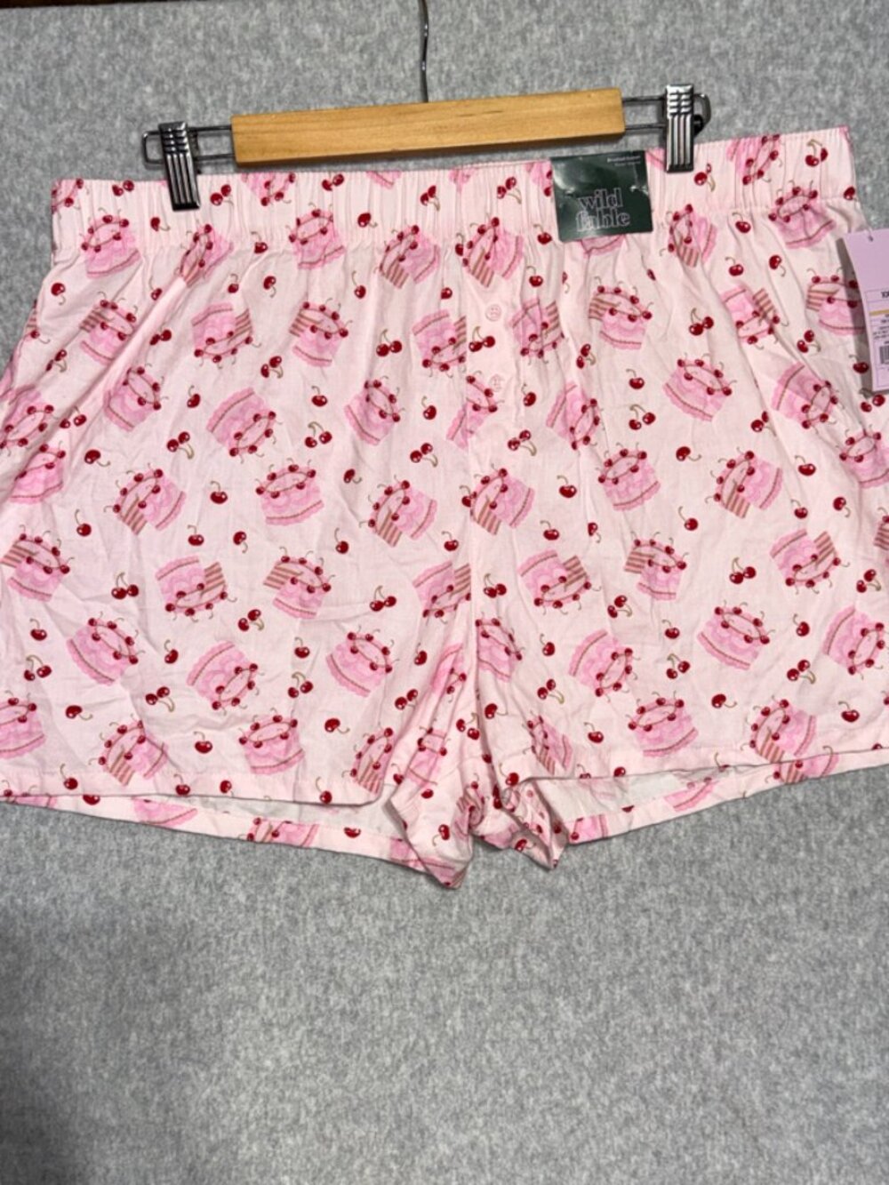 Wild Fable Light Pink Cherry Cake Sleep Shorts Boxers NWT XXL